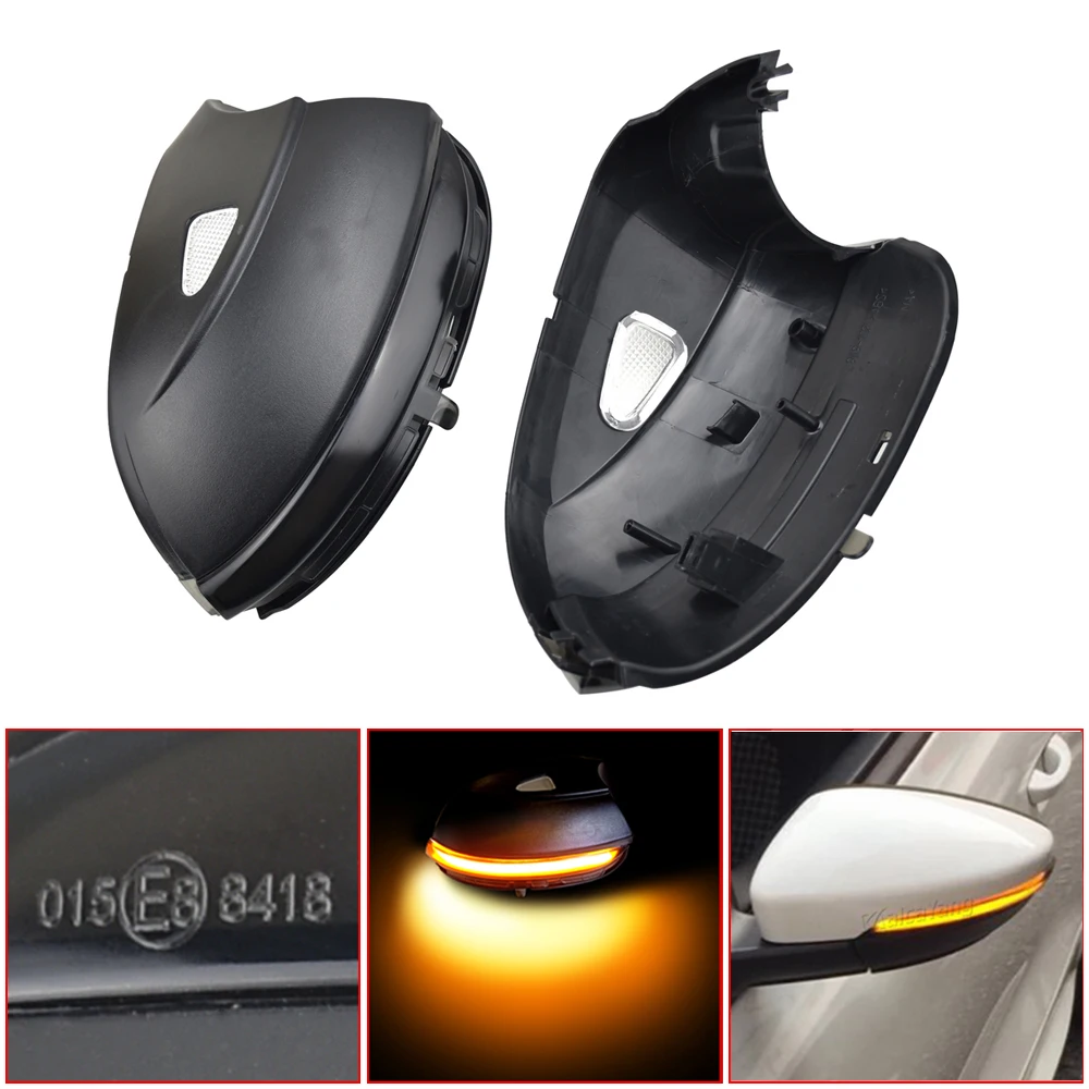 LED-Fløjen, bakspejl Indikator Blinker Repeater Dynamisk blinklys Lys For VW Passat B7 CC Jetta Scirocco MK6 EOS