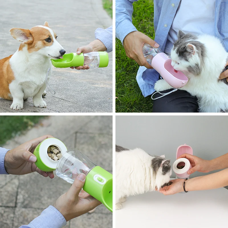 Bærbare Hund Vandflaske Til Hunde Multifunktion Hundefoder Vand-Arkføderen Drikke Skål Hvalp Kat Vand Dispenser Pet Produkter