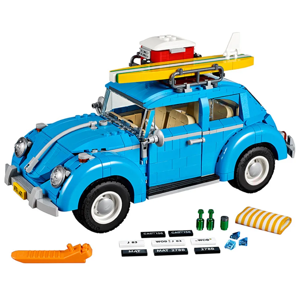 1193Pcs Technic Serien Volkswagen Beetle Bil Model, der byggeklodser med Tal DIY Mursten Legetøj til Børn Fødselsdag Gaver