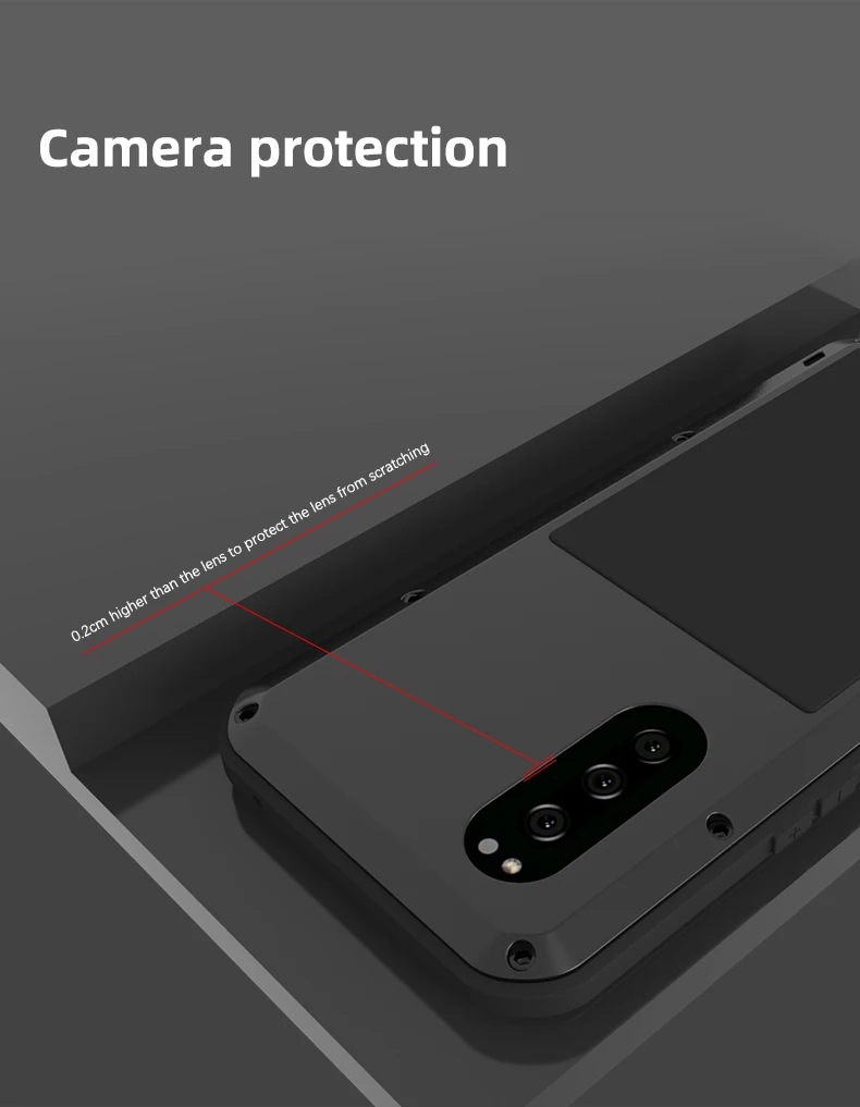 Sony Xperia 5 J9210 Tilfælde Stød, Snavs Bevis vandafvisende Metal Rustning Dækning af Telefon-etui til Sony Xperia 5 Vandtæt Sag