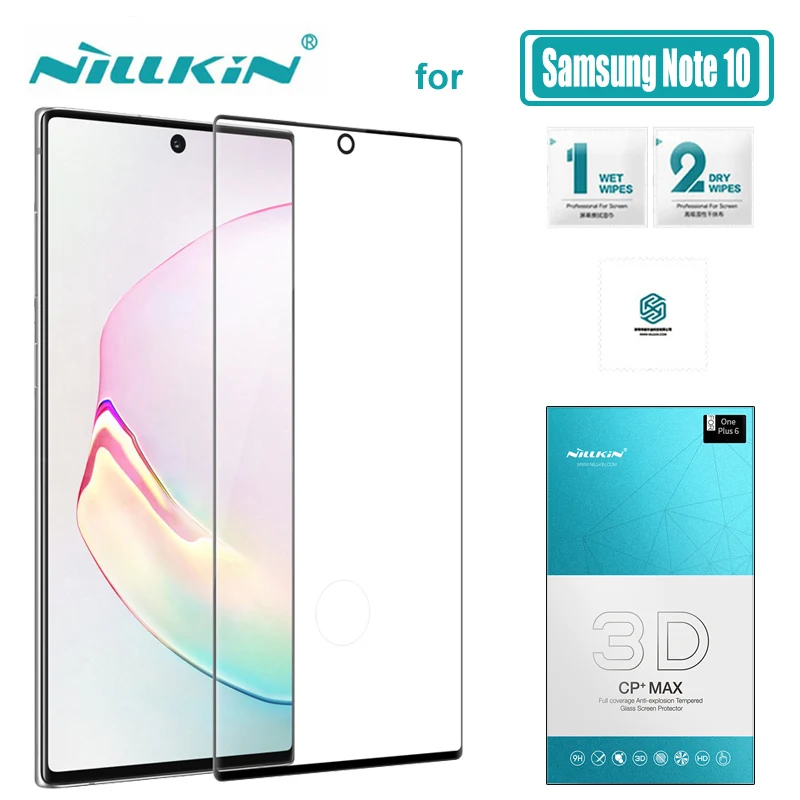 Samsung Galaxy Note 10 Glas Nillkin CP+ Max Fuld Dækning 3D Hærdet Glas Skærm Protektor til Samsung Note 10 Nilkin Glas