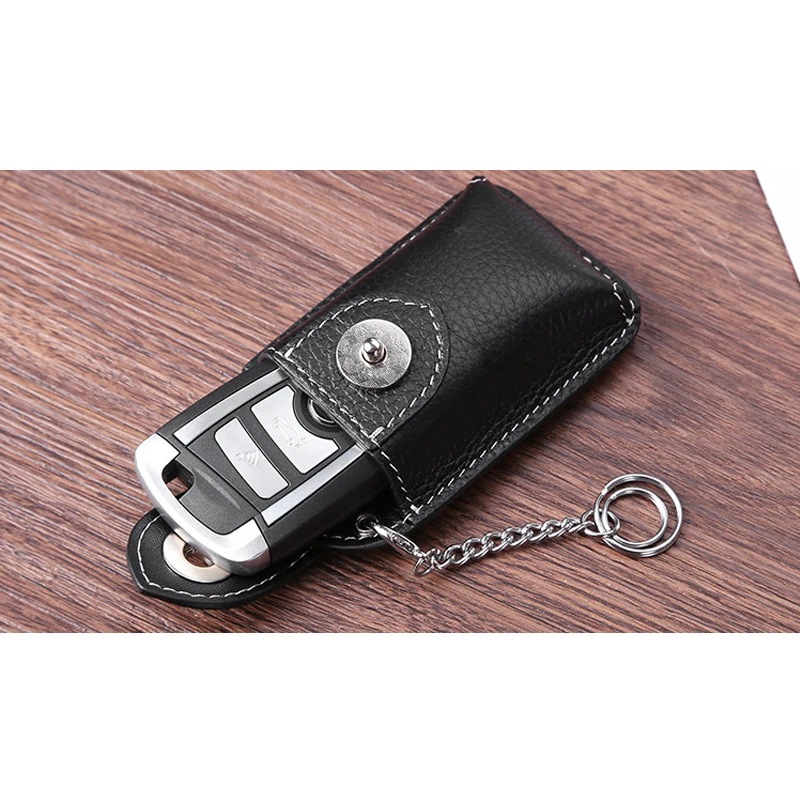 Bælte Bære Ægte Læder Key Holder Talje Bil med Nøglen Magnetisk Spænde Vintage Lille Nøgle Pose Keysmart Bag Boks til Nøgler