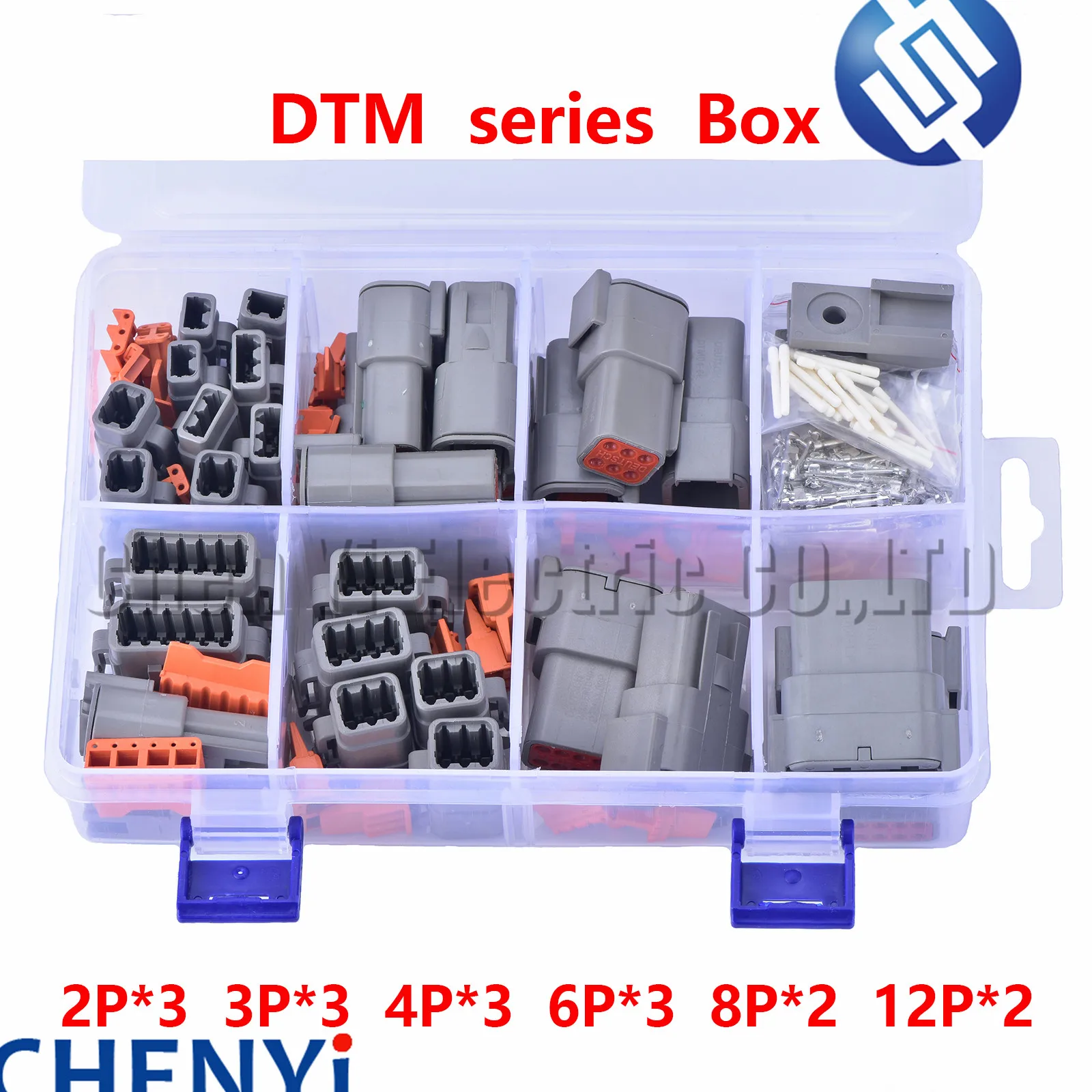 225pcs Deutsch DTM Vandtæt Ledning Stik Kit DTM06-2S/3/4/6/8S/12S DTM04-2P/3/4/6/8P/12P Automotive Forseglet Stik med nåle