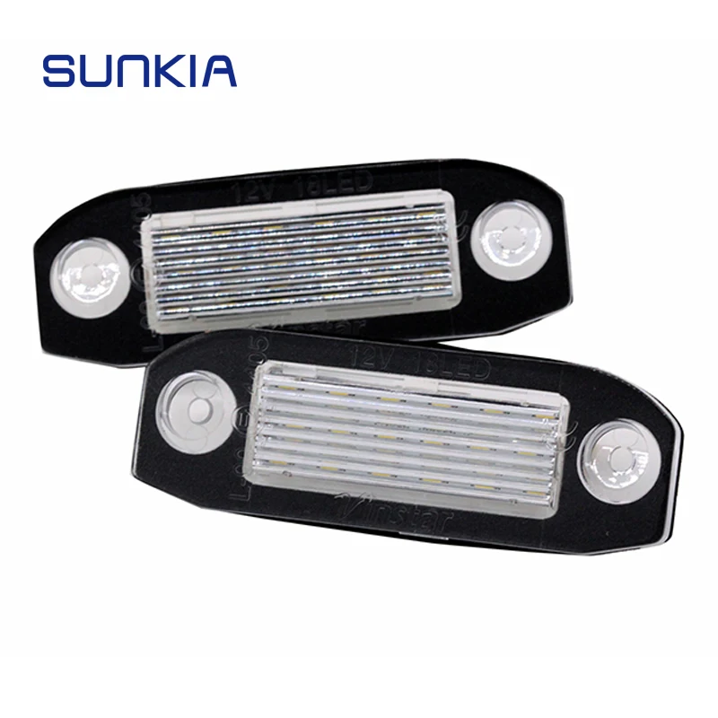 SUNKIA 2stk Bil Canbus LED Nummerplade Lys for Volvo XC90 S40 V60 XC60 C70 V50 XC70 V70 Hvid Auto Styling Antal Lampe
