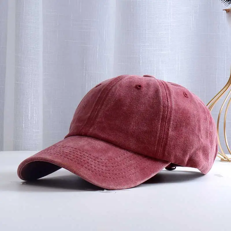 2021 Bomuld Baseball Cap Vasket Klud Mænd Kvinder Snapback Hat Vintage Hip Hop Monteret Caps Solid Farve Far Knogle Casquette