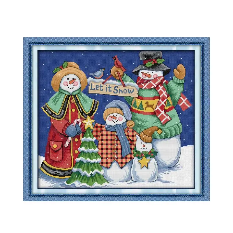 Jul snemand cross stitch broderi med Kinesiske karakteristika sy møbler dekoration specielle engros