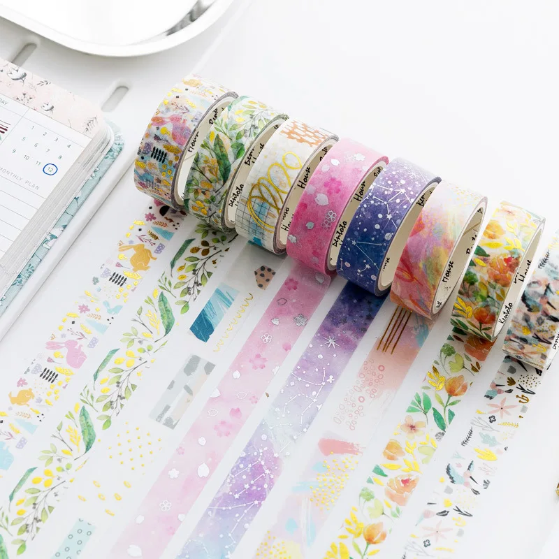 20pcs/1lot Washi Maskering Bånd, Blomster farve stjernehimmel Dekorative Lim Scrapbooking DIY Japansk Papir Klistermærker 5M
