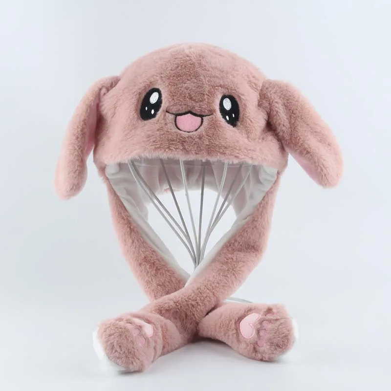 Kanin Hat Bevægelige Ører Søde Tegnefilm Toy Hat Kawaii Sjove Hat Fødselsdag Gave Bunny Plys Kasket Vinter Hat Til Børn Voksen Kæreste