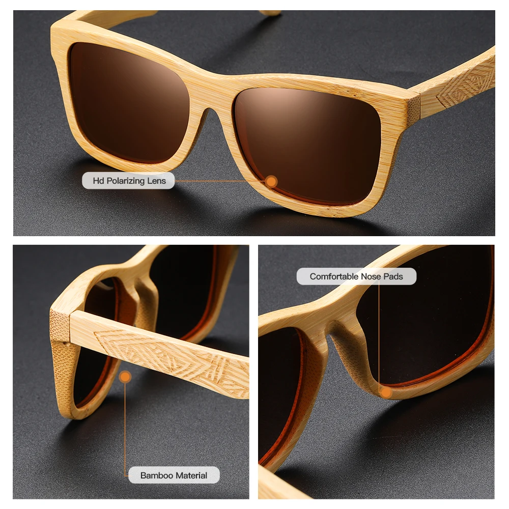 GM Nye Brand Design Håndlavede Naturlige Træ-Bambus Solbriller Luksus Solbriller, Polariserede Træ-Oculos de sol masculino
