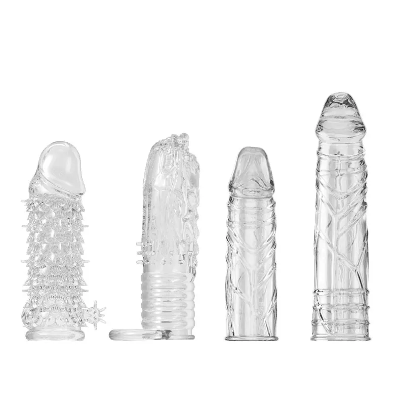 Dysen på Penis, Pik Udvidelser kondom Penis Ærme Mandlige Udvidelsen for Mænd Delay Spray Massageapparat Cock Ring Omfatte Voksne kvinder