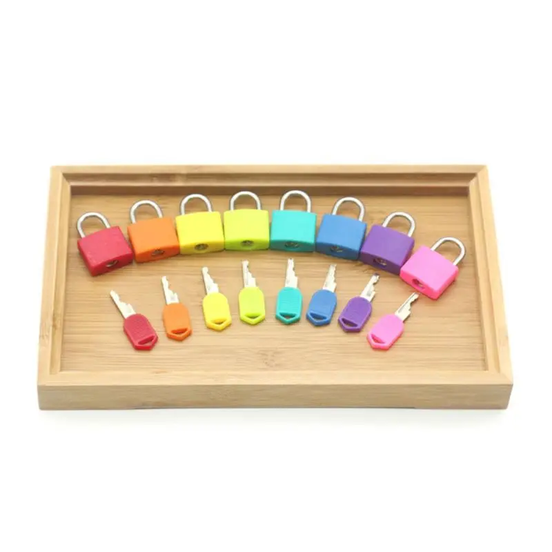 Farverige Montessori Låse, Nøgler, Sæt Børns Tidlige Læring Uddannelse Sensorisk Legetøj Montessori Låse Nøgler
