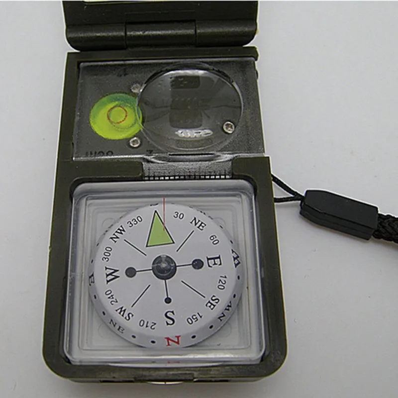 10 I 1 Multifunktionelle Hygrometer Termometer, Kompas Fløjte LED Lommelygte Uden for Overlevelse Multi Tool Box Til Camping Vandring