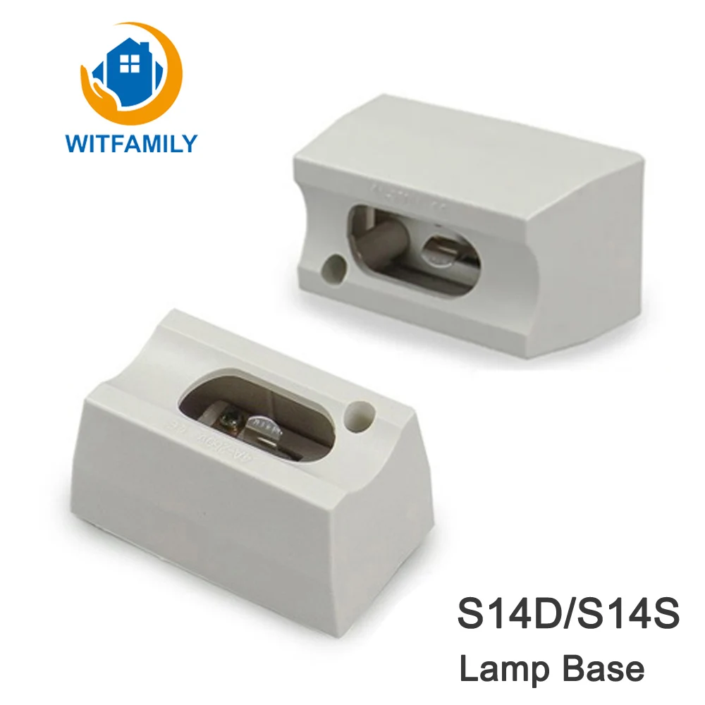 1stk S14S S14D Lamp Socket Base Spejl Væg Lys Holder En Base-To-Base Lampe Tube Holder Adapter