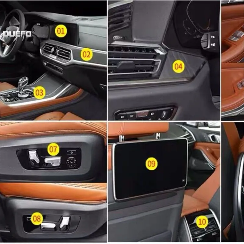 Klistermærke Til BMW gennemsigtig Fremme TPU Film klistermærker Til bmw x7 2019 Navigation Kontrol Indvendige Bil tilbehør