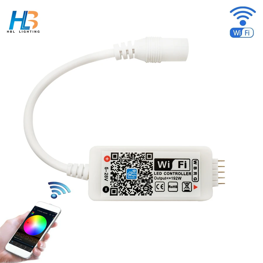 WiFi Remote Smartphone, WIFI RGBW LED Controller Android IOS for RGBW RGBWW LED lysbånd DC 12 V Led-Diode Bånd Bånd