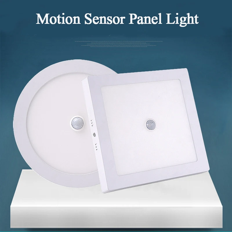 LED Panel Light 6W/12W/18W/24W Motion Sensor Pladsen Runde Flade Loft Downlight Loft Lamper Til Deroration Belysning i Hjemmet