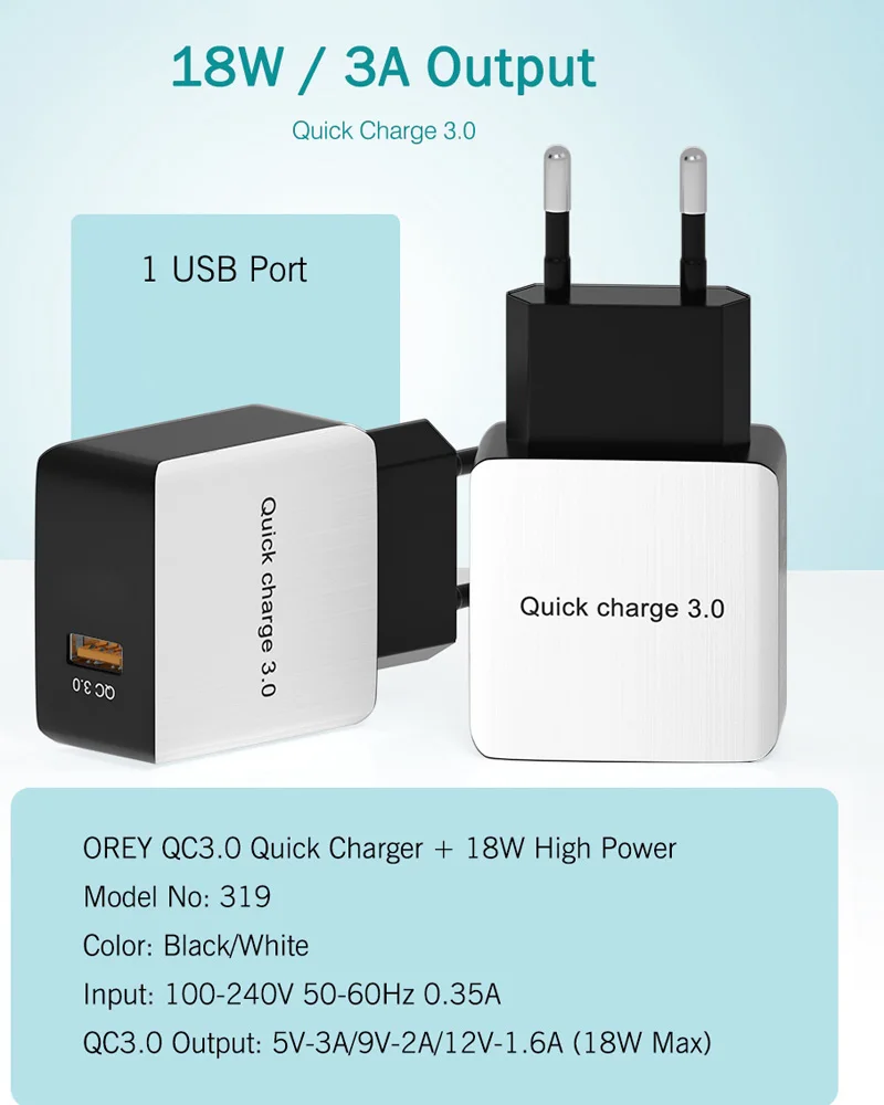 18W QC 3.0 Hurtig Opladning Rejse Oplader Type 5A-c USB-Kabel Til Huawei P20-P30 Mate 20 Lite Samsung A50 A70 Data Sync Ledningen