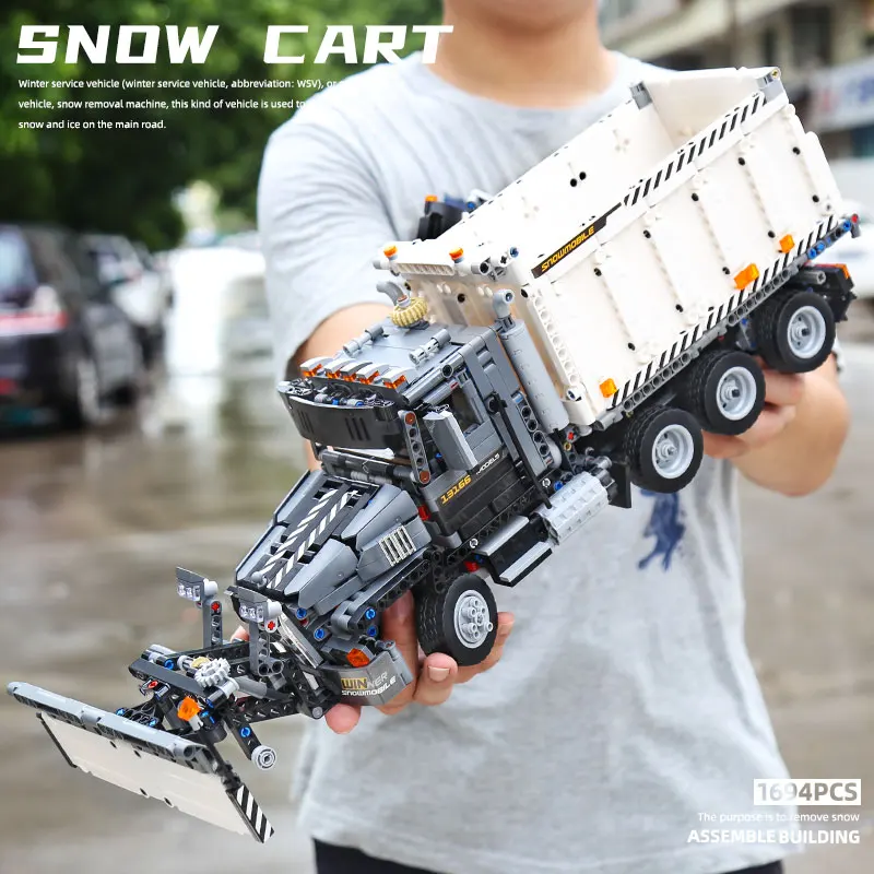 SKIMMEL KING series Sneplov Lastbil Model sæt byggeklodser Samle Mursten Børn Boy ' s DIY Legetøj Julegaver