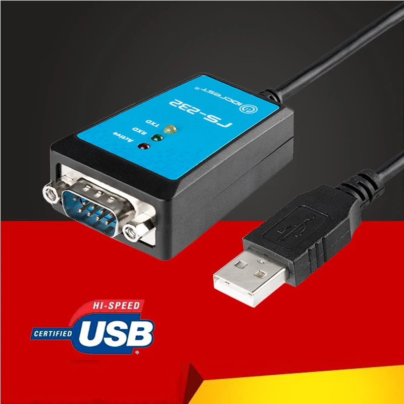 USB til RS232 COM-Port Seriel DB9-Pin Kabel-Adapter FTDI232 Chipset for Windows 7 8.1 XP, Vista, Mac OS USB-RS232 COM Magnetisk Ring
