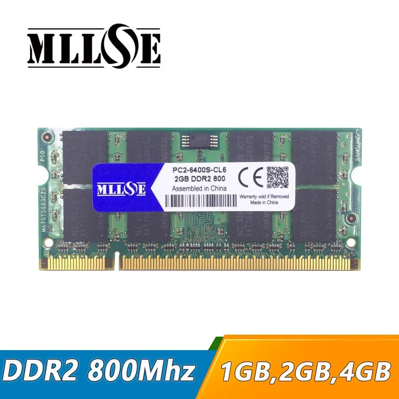 MLLSE 1gb 2gb 4gb ddr2-800 mhz pc2-6400 sodimm-hukommelse bærbar computer, ddr2 ram 2 gb pc2 800-6400S notebook, memoria ram ddr2 800mhz 2gb