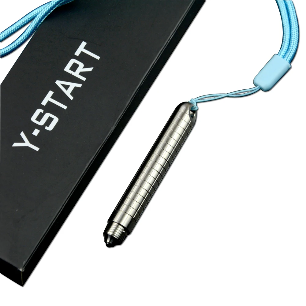 Y-START Taktiske Pen Titanium legering Håndtag med ledning til kontoret nøglering offentlig forsvar af EDC-værktøjer