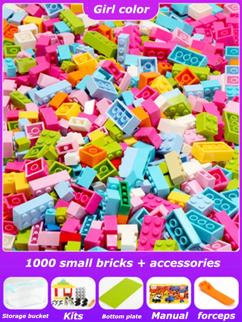 300/1000 Stykker DIY byggeklodser Hovedparten Sæt Kreative Mursten Bulk Model Tal Pædagogiske Kids Legetøj Kompatible Alle Mærker