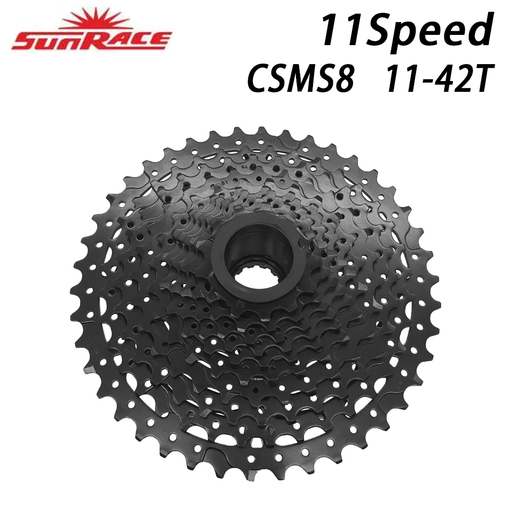 SunRace 11 Hastighed 11-42T MTB cykel Kassette CSMS8 CSMX8 11S 42T mountainbike frihjul passer til Shimano M7000 M8000 11V SRAM Svinghjul