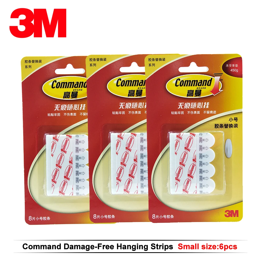 3M command strips Refill tape 3m dobbeltklæbende tape , der er nem at flytte og rehang Kommando Produkter,2 Packs Lille Størrelse