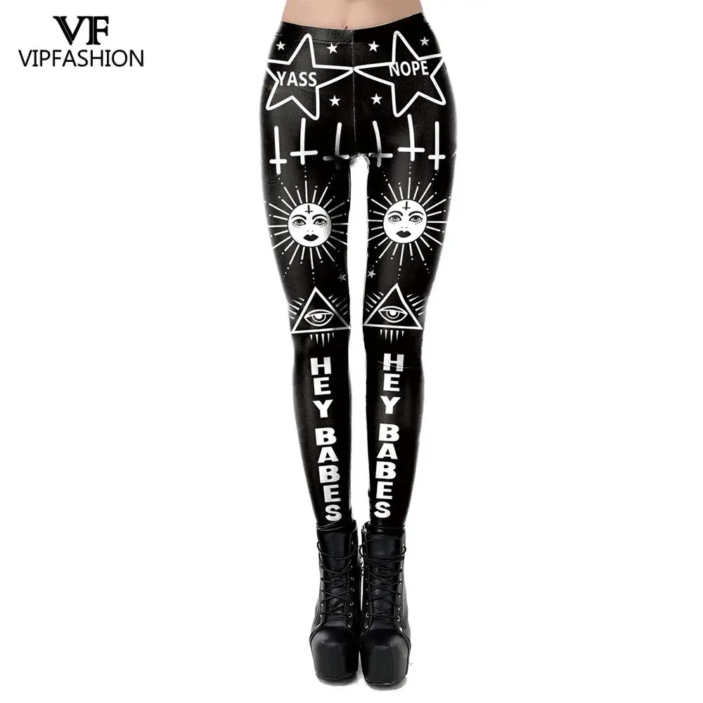VIP FASHION 3D Printet Sort Skull Ghost Diablo Tynde Leggings Streetwear Høje Træning Leggings Kvinder Bukser Drop Shipping
