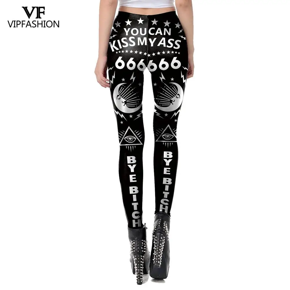 VIP FASHION 3D Printet Sort Skull Ghost Diablo Tynde Leggings Streetwear Høje Træning Leggings Kvinder Bukser Drop Shipping