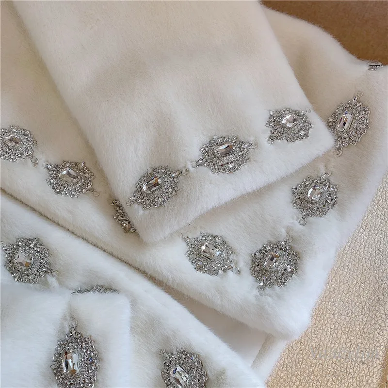 2020 Vinter Nye Luksus-Lady ' s Tunge Industri Diamant Mink Pels Fortykket Kort Pels for Kvinder Short Jakke