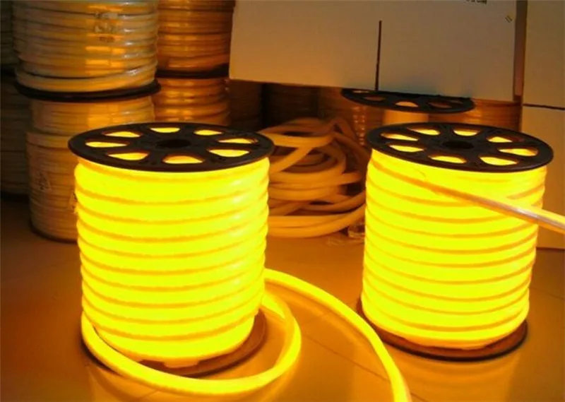 50m/Rulle RGB LED Neon Flex Light 4 - ledninger Med 80led/m AC110V 220V 240V DC12V RGB LED Flex Rør Lys CE-RoHS-Gratis Fragt