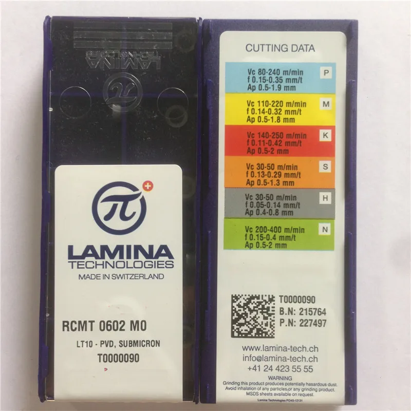 RCMT0602MO LT10 Oprindelige LAMINA hårdmetal skær med den bedste kvalitet 10stk/masse gratis fragt
