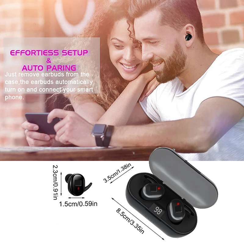 Q1 Trådløse Hovedtelefon Bluetooth-Hovedtelefon TWS Bluetooth-5.0 Musik Hovedtelefoner Stereo Lyd, Støj Reduktion til Alle Telefoner
