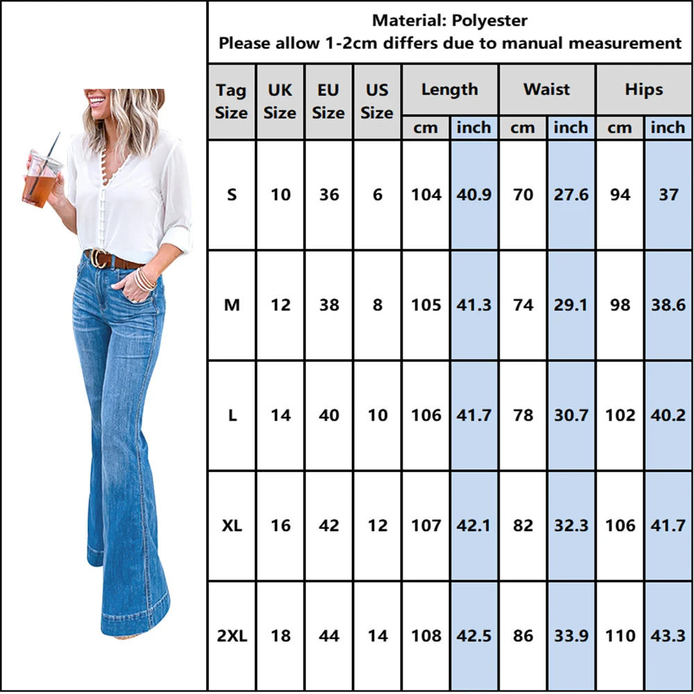Kvinders Jeans med Høj Talje Elegante Jeans Til Kvinder 2020 Jeans Blå Sort Lige Vasket Denim Flare Pants Vintage Streetwear D30