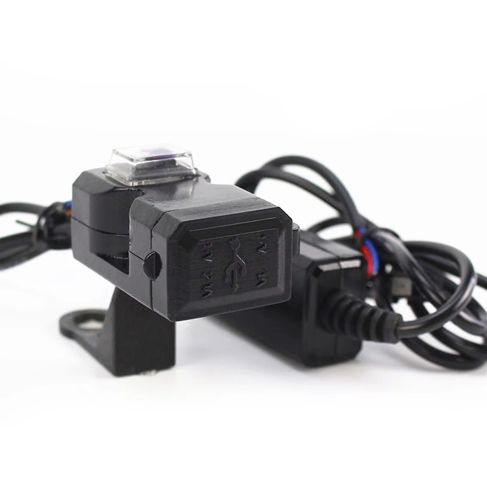 Dobbelt USB-Port 12-24V/9-90V Motorcykel Styret Oplader Adapter til Strømforsyning Stik til Telefon Mobil Vandtæt