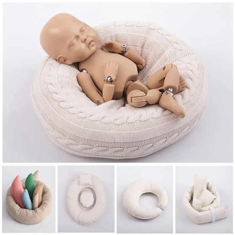 Multifunktionelle Nyfødte Baby Fotografering Rekvisitter Baby Udgør Puder Nyfødte Kurv Prop Pude Pad Spædbarn Photoshoot Tilbehør