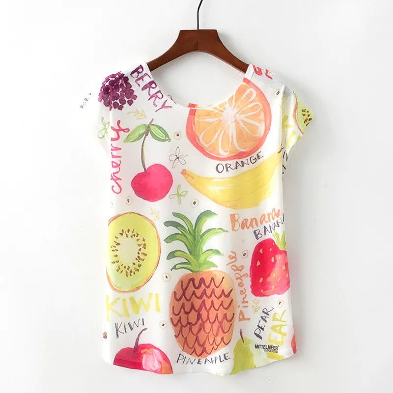 Sommer-Efterår Kvinder T-Shirts til Piger Harajuku Kawaii Søde Dyr Print Løs T-shirt Nye Casual Dame Short Sleeve Tee Toppe