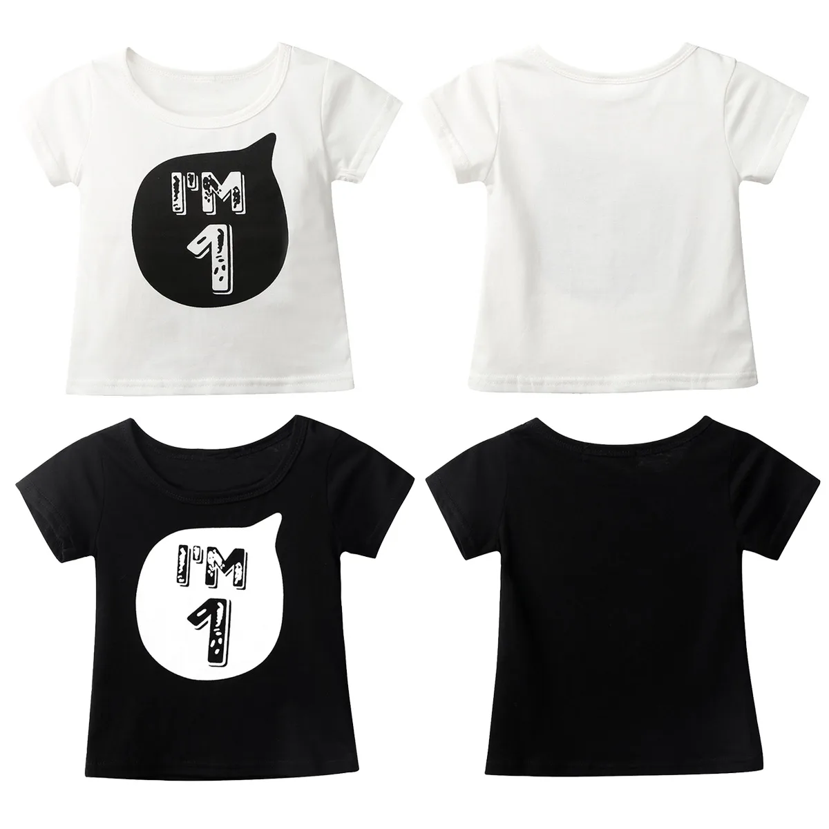 Børn Bomuld T-shirts, jeg 1 2 3 4 år piger og drenge, familie, fest t-shirt til Sommeren Baby Tøj Barn Spæde Barn Toppe, T-Shirt