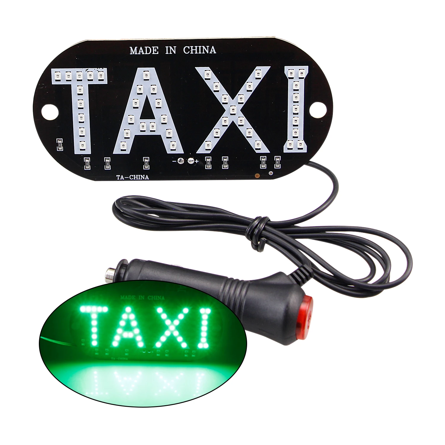 CARLITS 10cs/masse Taxi Led Bilens Forrude Cab kontrollampe Tegn Blå Rød Grøn Hvid LED Forruden Taxa Lampe 12V
