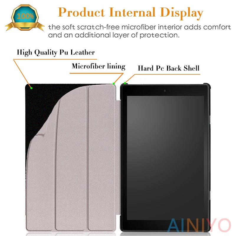 Tilfældet for Amazon Nye Brand HD10 2019 HD 10 2017 Tablet Pc Cover Slim Magnetisk Folde Stå Shell