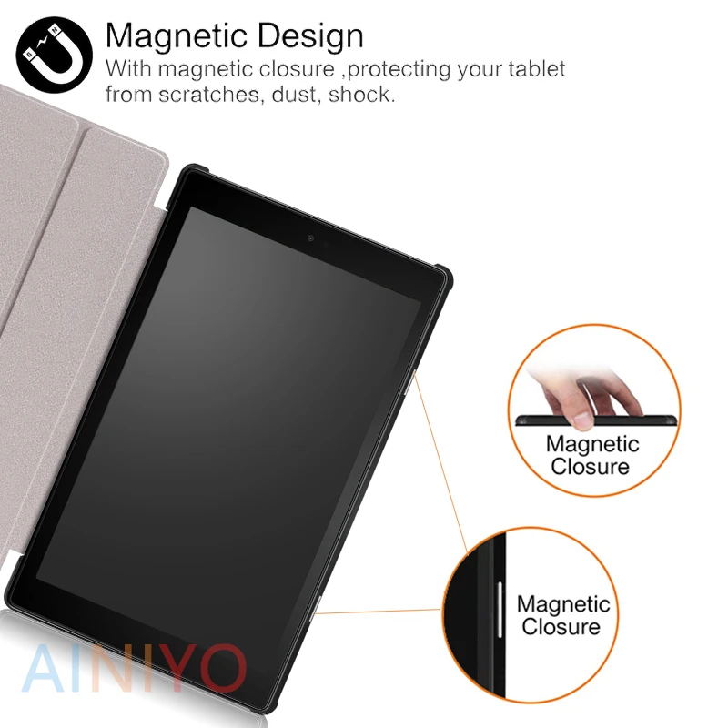 Tilfældet for Amazon Nye Brand HD10 2019 HD 10 2017 Tablet Pc Cover Slim Magnetisk Folde Stå Shell