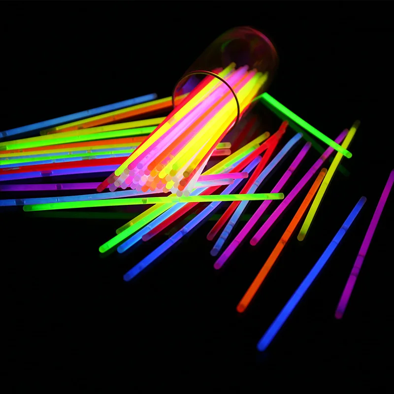 100/200pcs Glød Stick Neon Part Lys Glowstick Lyse Farverige Armbånd, Halskæder, Event, Bryllup Festival Leverer knæklys
