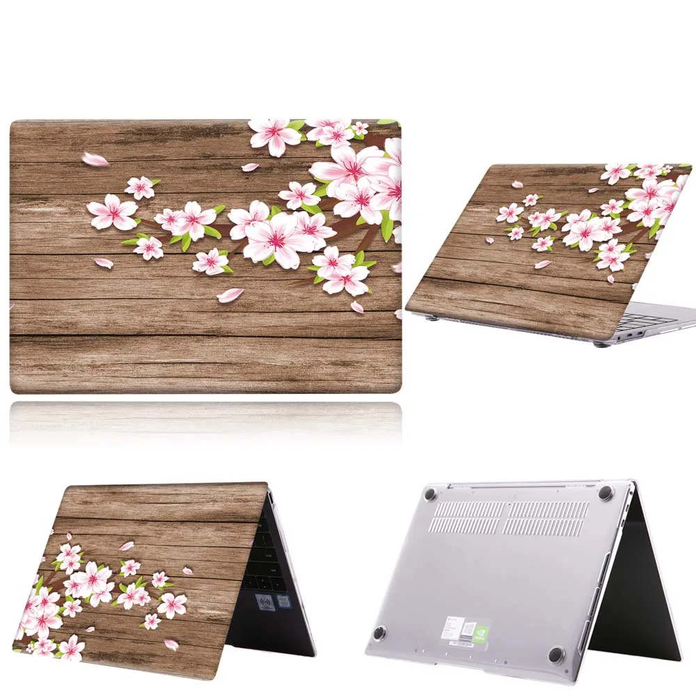 Laptop Case til HUAWEI MateBook (X Pro 13.9/X 2020)/MateBook (13/14/D14/D15/13 2020)/MagicBook Pro 16.1 Anti -cratch Træ-Sag