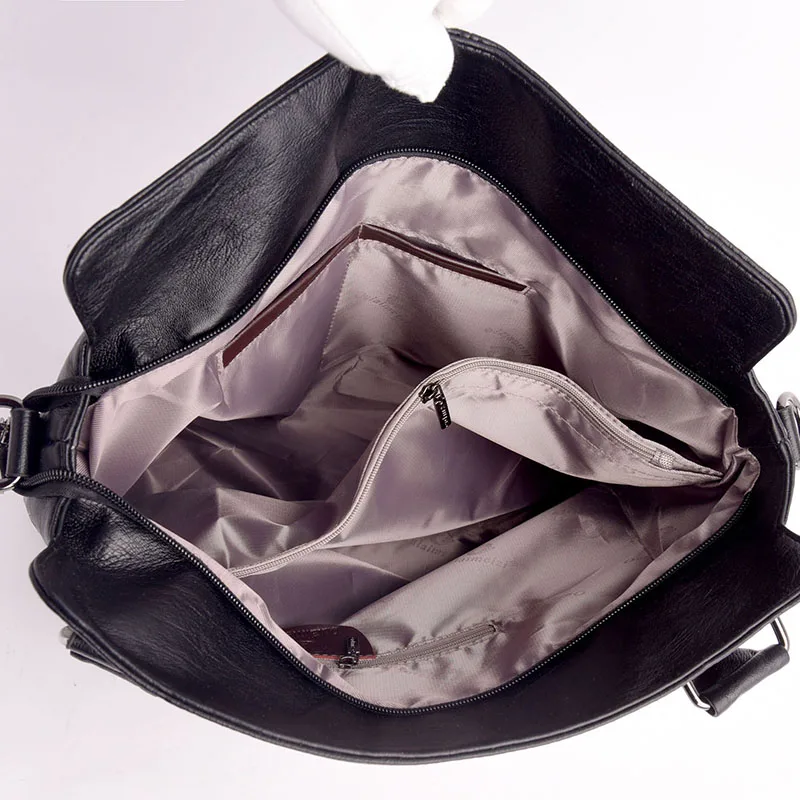 Europæiske og Amerikanske Stil Mor Shopping Damer Håndtaske af Blødt Læder med Stor Kapacitet Skulder Tasker til Kvinder Casual Tote Taske