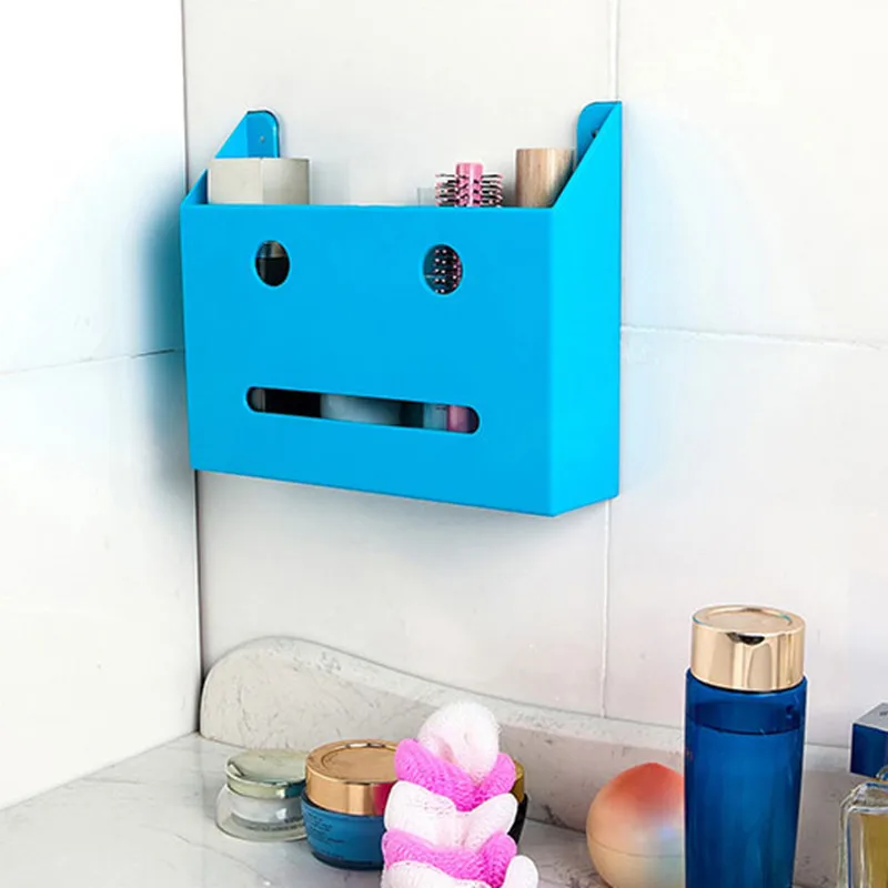 Selvklæbende plast oplagring rubrik arrangør vægmonteret køkkenrulle roll holder kabinetter husholdning diverse væggen storage rack