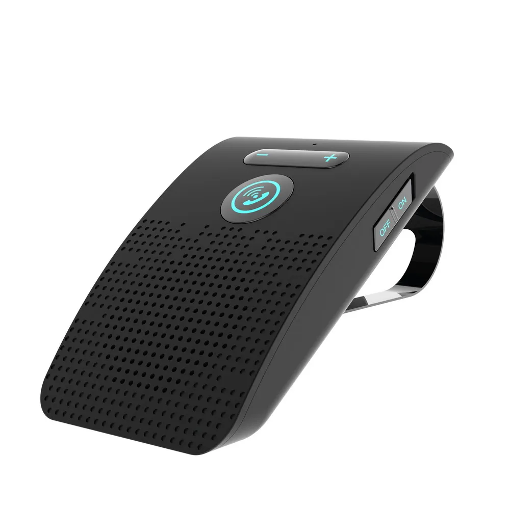 Kebidu Bluetooth Håndfri bilsæt 4.2 Wireless Audio Receiver solskærm Klip Højttaler Højttaler Musik Afspiller Dobbelt Mikrofon