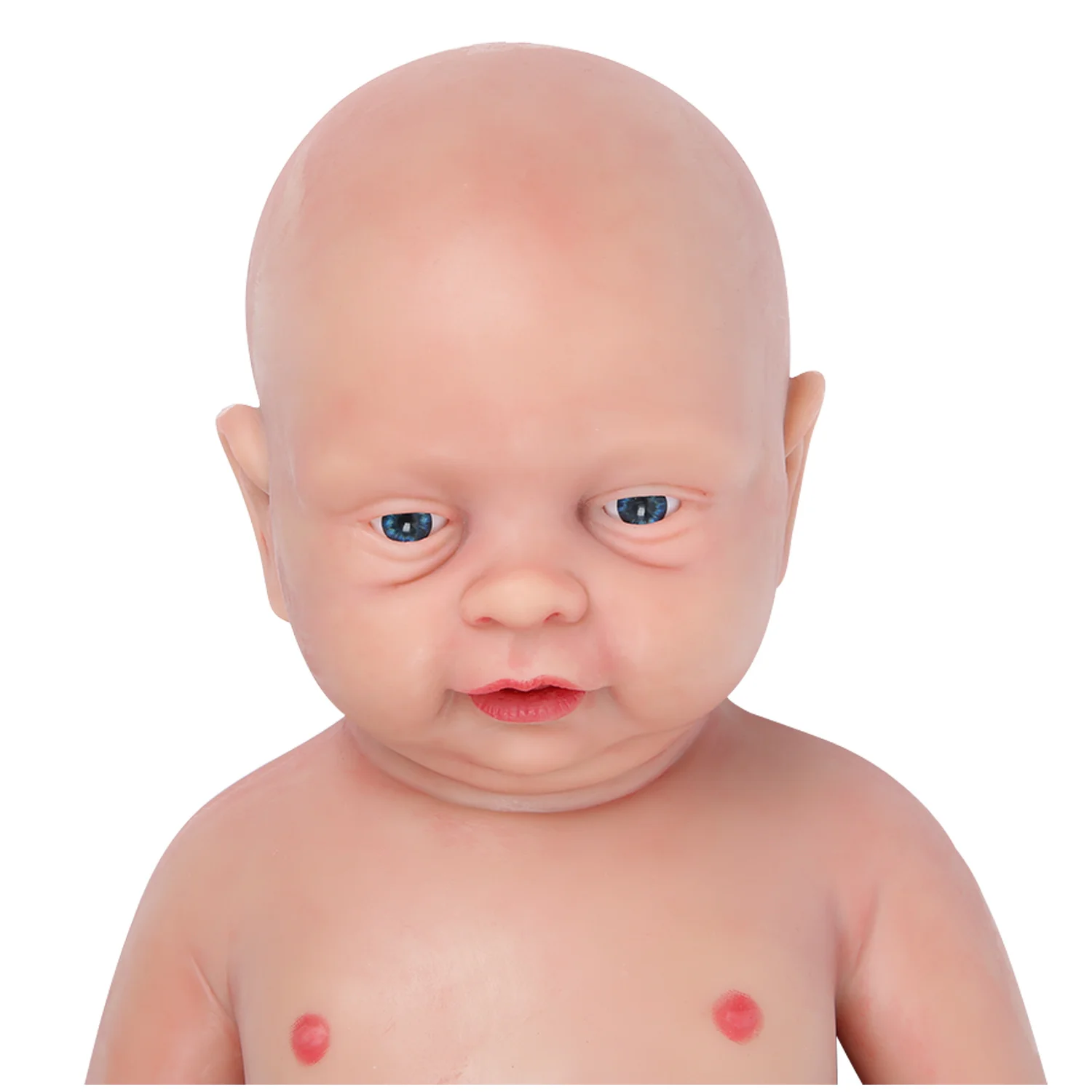 IVITA WB1502 18 Tommer 3800g Hud farve Realistisk Silicium Reborn Dukke Dreng Naturtro FULL BODY SILIKONE brinquedo øjne åbnede Legetøj