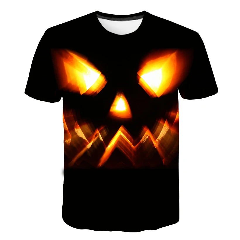 Halloween Trykt kids 3D kortærmet Tshirt Nightmare before Christmas Cosplay T-Shirt Jack Og Sally Slank Mode Toppe