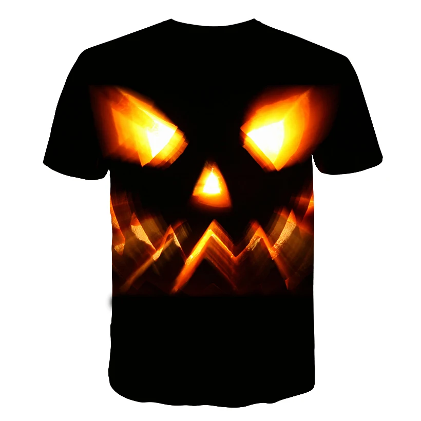 Halloween Trykt kids 3D kortærmet Tshirt Nightmare before Christmas Cosplay T-Shirt Jack Og Sally Slank Mode Toppe